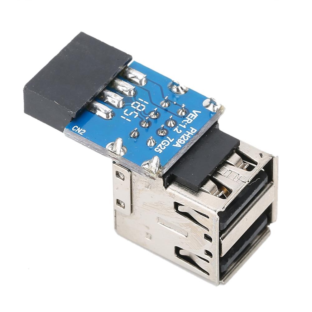 9PIN на 2 USB2.0 материнская плата ПК USB адаптер расширения компьютерные аксессуары