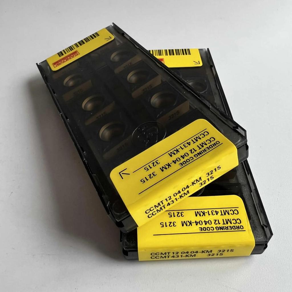 Original Sandvik / CCMT120404-KM 3215 / CNC Lathe Carbide Blade 10 PCS