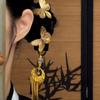Double Butterfly Hair Clip with Tassel Alloy Gold Plated Clasp for Women New Chinese Style Accessory