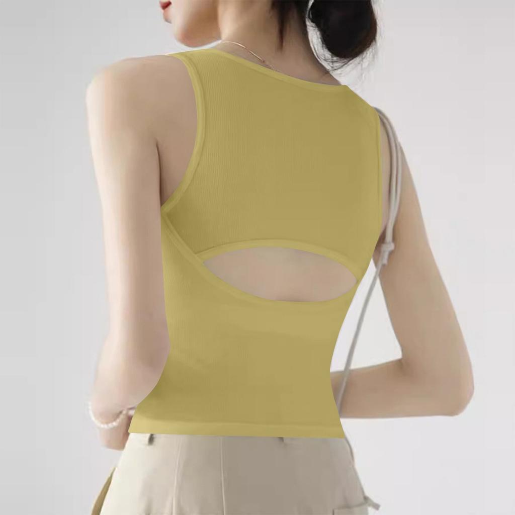 Ladies' Versatile And Sexy Camisole With Chest Cushion, Comfortable Inner Layer, Women's Top