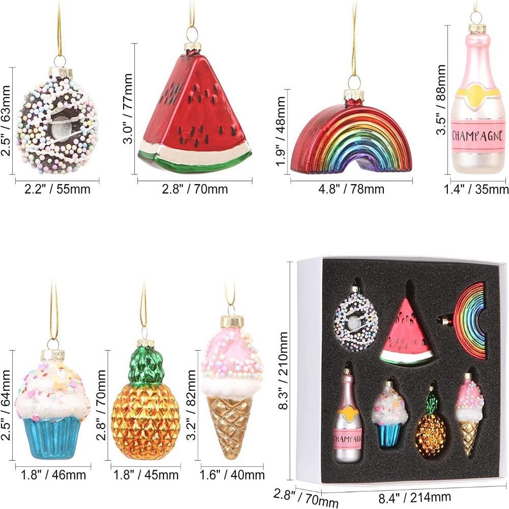 Christmas Tree Ornaments Pendant Glass Ornaments New Painted Home Decoration Christmas