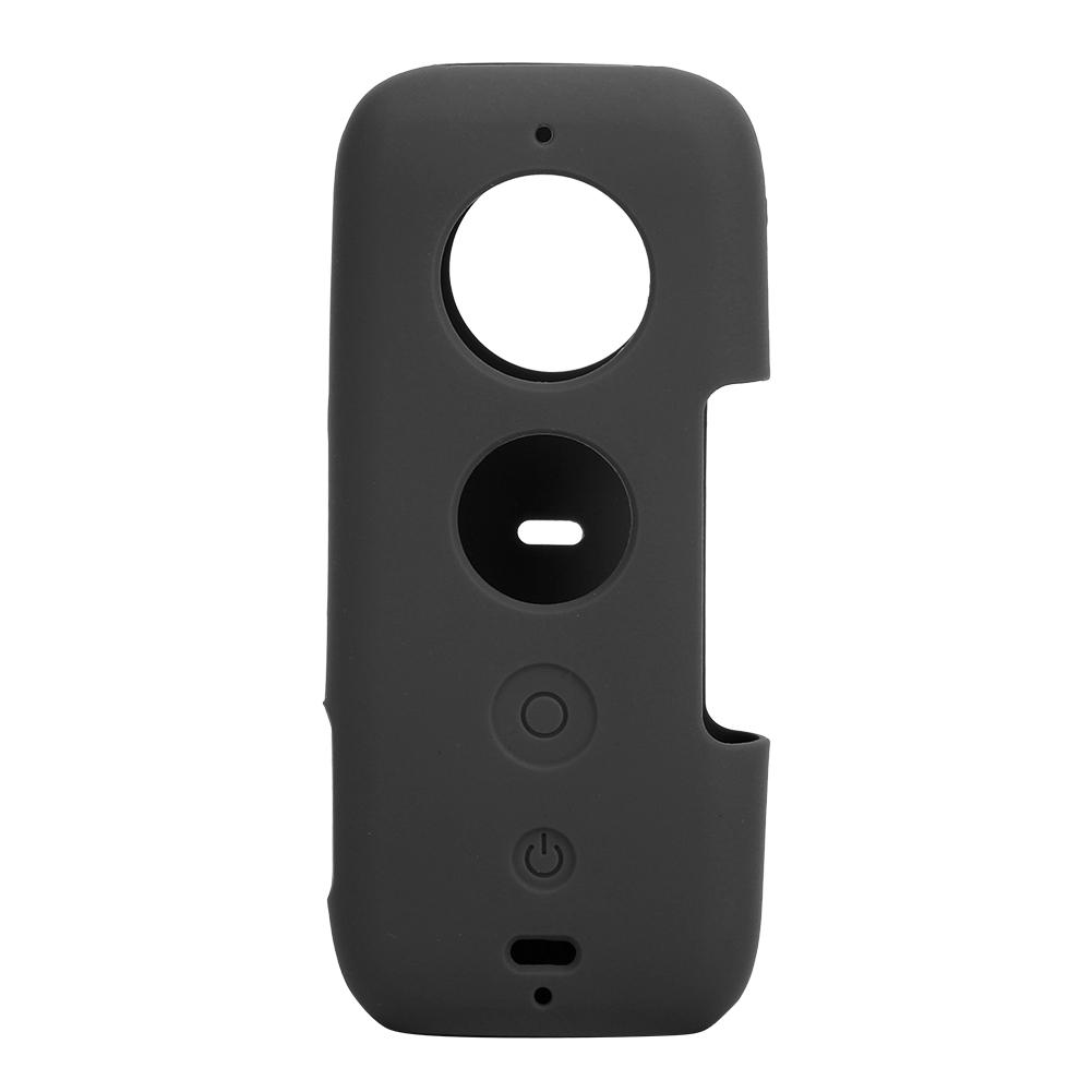 Sports Motion Camera Silicone Protective Case with Lens Cover for Insta360 One XBlack