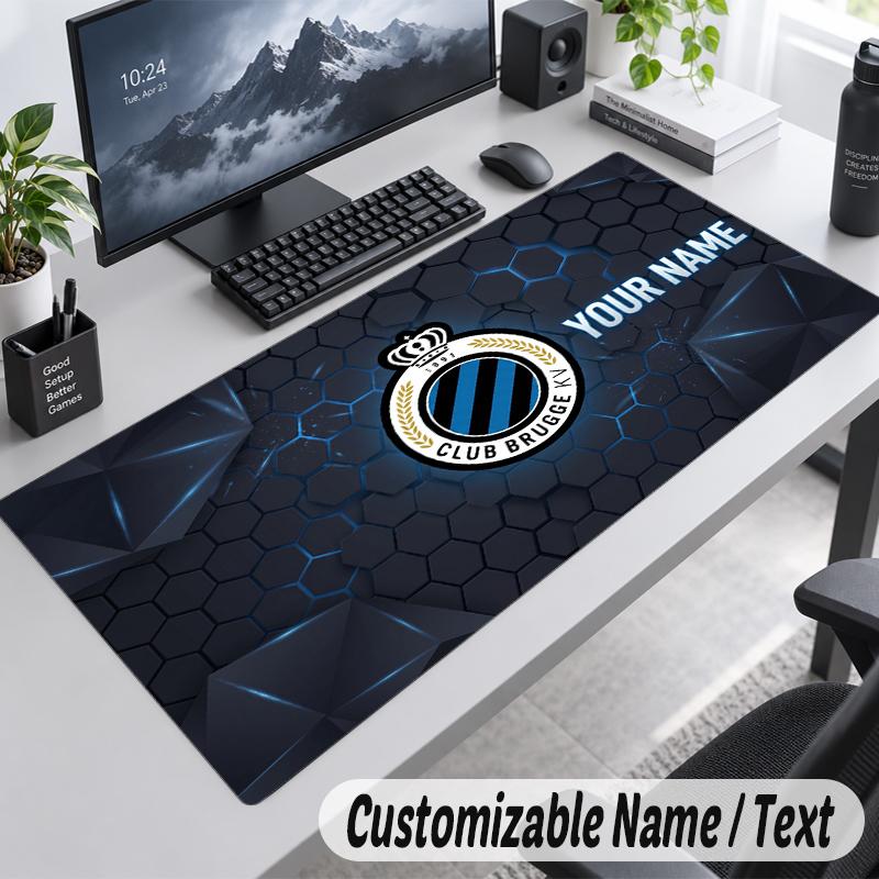 Custom Name Text Mouse Pad Club Brugge FC Personalized Desk Pad For Work And Gaming