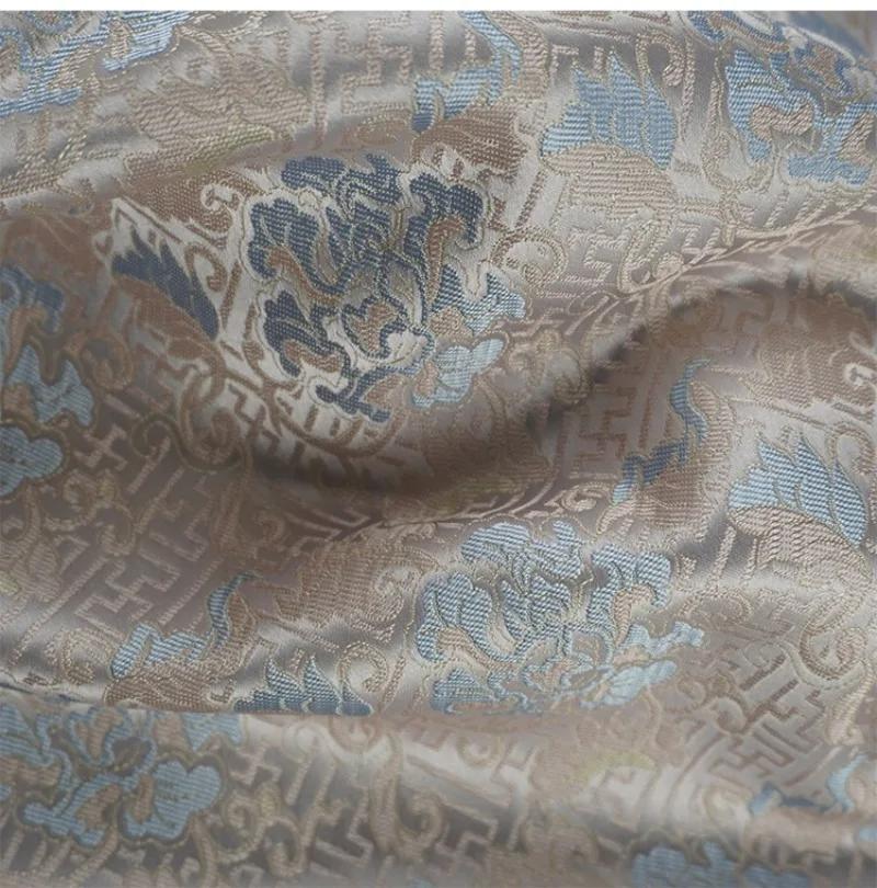 Hanfu Jacquard Fabric European Style Home Textile Fabric for Sewing Dress Sofa Bag Upholstery Furniture Background Decor