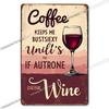 Retro Coffee Metal Tin Sign Vintage Wall Art Decor Grinder Decorative Kitchen Dining Room Home Decor Gift Idea