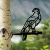 Metal Hawk Silhouette Rustic Birds of a Feather Decor for Outdoor Spaces, Ideal for Home, Garden, and Patio Decorations