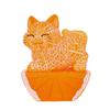 Вот идет милый котенок, Креативный рыжий кот, Полимерная настольная декорация, В подарок для девочек