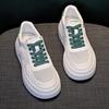 2025 Summer New Thick-soled Little White Shoes Women's Mesh Solid Color Heightening Women's Shoes Casual Breathable Sports Board Shoes