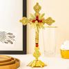 Standing Crucifix Jesus On The Cross Statue,Figurine,Table Cross,with Stand for