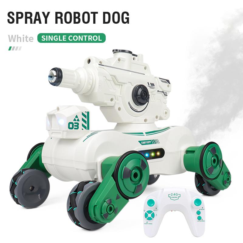 Радиоуправляемая собака-робот, машина с дистанционным управлением, стрелялки, 2.4G, 4WD, радиоуправление, сенсорное управление жестами, спрей, умный робот-щенок, детские игрушки