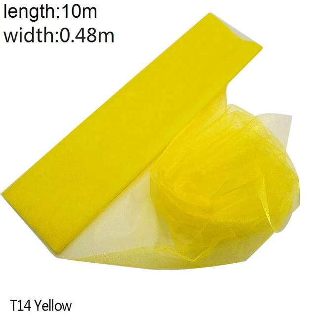 New 5/10m Tulle Wedding Organza Roll Sheer Crystal Organza Fabric for Wedding Decoration Mariage Yarn Birthday Event Party Suppl