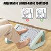 Under Desk Footstool Adjustable Plastic Footrest Stool with Rollers Foot Resting Stool Comfortable Massage Pad for Home Office
