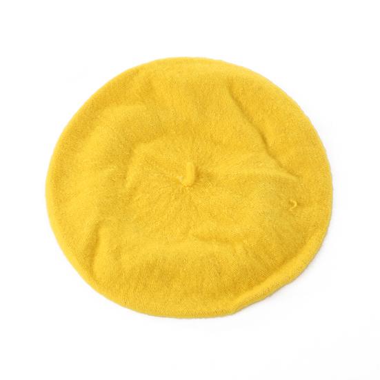 Женский однотонный теплый зимний берет для девочек, шапка-бини французского художника, лыжная шапка