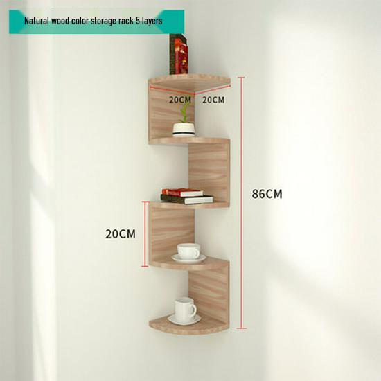 Настенная многоярусная полка: Угловое хранение и декор для ванной комнаты, спальни и гостиной.