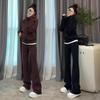 Plus Size Women's Sportswear Set: Hooded Jacket & Wide Leg Pants for Spring/Autumn – Sizes 2-300 Jin