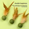 Cat Feather Catnip Ball Cat Feather Toy Ball Cat Snacks Teeth Cleaning and Grinding Cat Grass Cat Toy