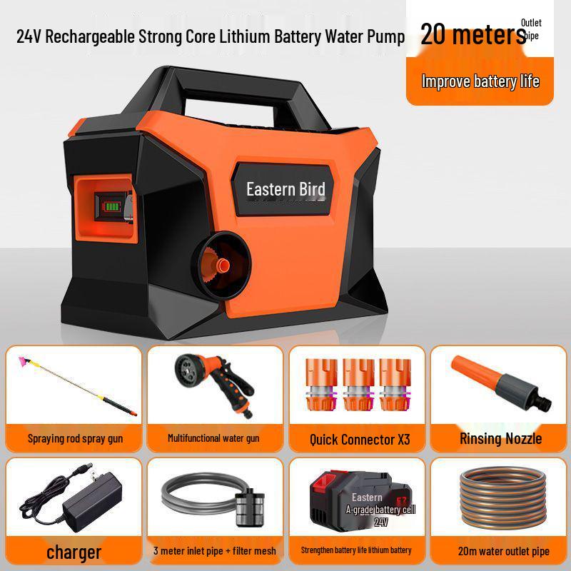 Rechargeable Automatic Water Pump for Vegetable Patch Irrigation - Ideal for Rural and Outdoor Use