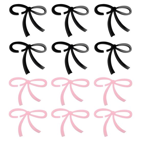 Yousheng 1/12 шт. Бантики Бирки для напитков Акриловые бантики Шармы для винных бокалов для свадебной вечеринки Декор Бантики Маркеры для напитков Многоразовый аксессуар для вечеринки