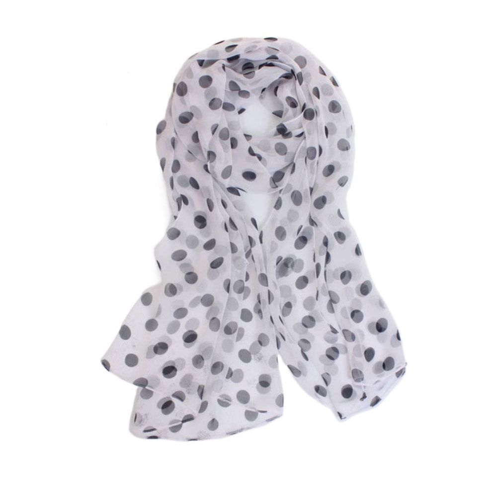 Wraps Chiffon Scarf Neckerchief Hijab Scarf Silk Scarf Polka Dot Scarf Ladies Women's Scarves Shawl