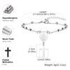 Religious Cross Virgin Mary Bracelet Holy Rosary Prayer Beads Chain Bracelet for Women Stainless Steel Vintage Jewelry