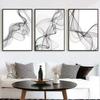 Черно-белый абстрактный волнистый постер с принтом на холсте, картина минимализм, внутренняя настенная художественная картина для гостиной, домашний декор
