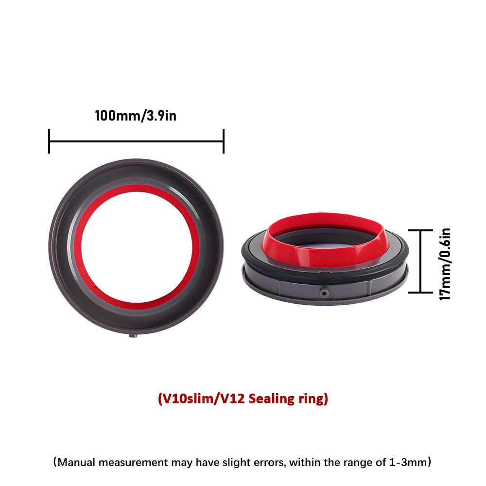 Sealing Ring And Base Lid for Dust Bin Top Fixed Dust Cup Replacement Part for Dyson V6 V7 V8 V10 V11 V12 V15 Vacuum Cleaner