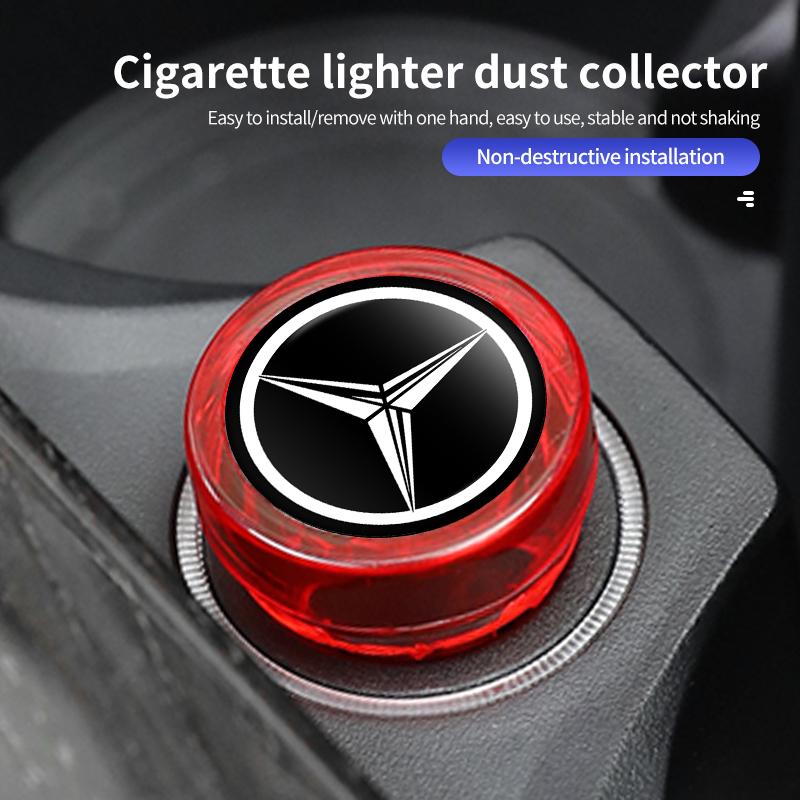 CQV1 Car Cigarette Lighter Cover Dustproof Plug Decoration Cap For Mercedes Benz AMG A C E S G Class W201 W210 W108 W204 W205 W203