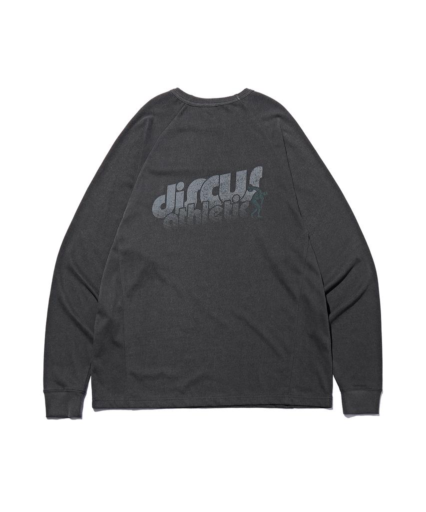 DISCUS ATHLETIC Raglan Logo Long Sleeve Pigment Charcoal