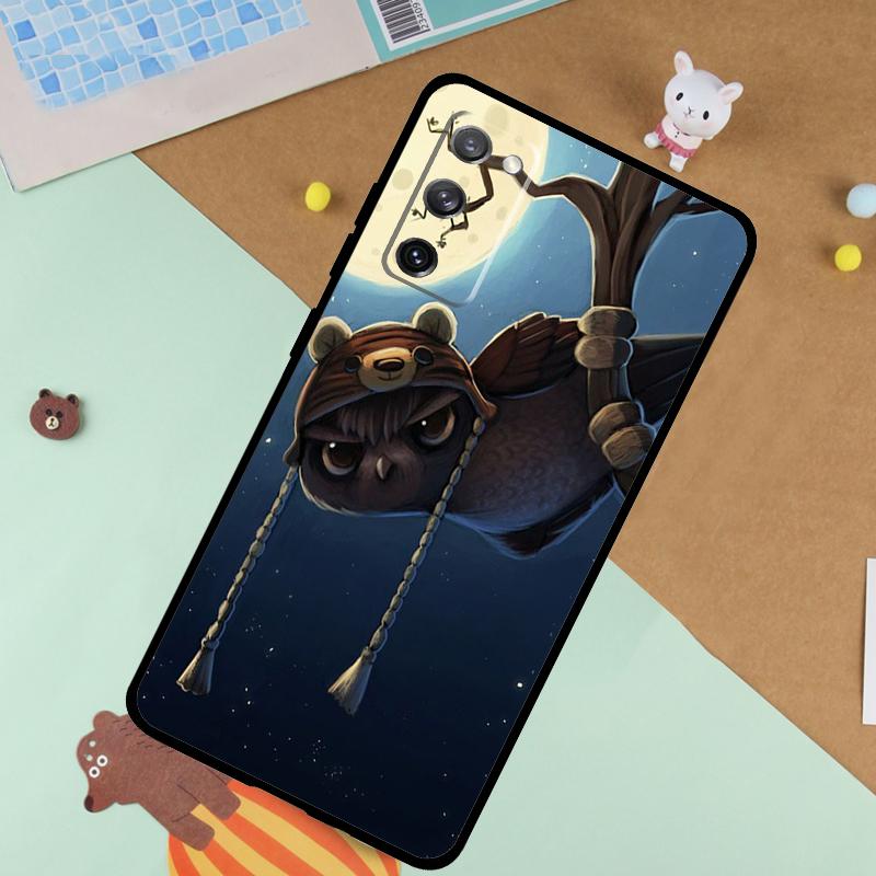 Cute Owl Cartoon Soft Case For Samsung Galaxy S25 Ultra S9 S10 S20 S22 S21 Plus S23 FE S24 Ultra Funda Cover