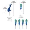 Splicing Design Garden Peacock Stakes Detachable Resin Peacock Figurine  Backyard