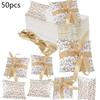 50pcs Pattern Pillow-shaped Candy Box With Ribbon Ample Space For Wedding Favours Jewelry Snacks
