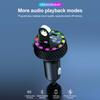 Car Charger USB Port Fast Charging Adapter with LED Light Voltage Monitor FM Bluetooth Transmitter for IPhone Samsung OPPO