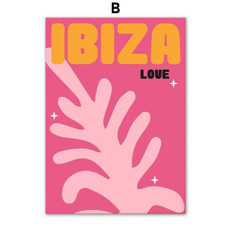 Ибица Тулум Греция Серия Путешествий Настенное Искусство Холст Картина Абстрактные Постеры и Принты Фотографии для Оформления Гостиной в Отеле Баре