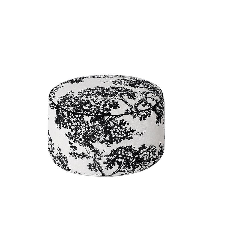 1PC Unstuffed Ottoman Futon Seat Cover Printing Country Pastoral Style Cushion Cover Luxury Cotton Footstool Lazy Futon Case