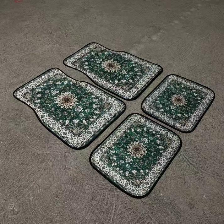 Vintage Persia Kilim Complete Car Foot Mat Machine Made Suede Anti-Skid PVC Bottom Wear Resistant Universal Car Interior Rug