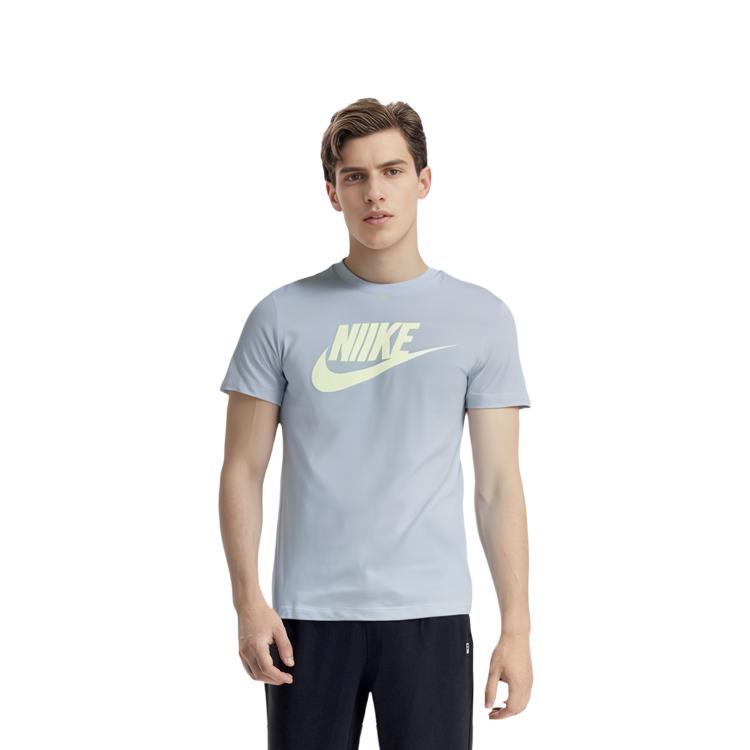 Nike T Shirts Men's Blue Crew Neck Moderate DX1986-548