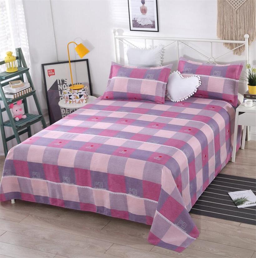 Простыня, домашний текстиль, современные плоские простыни из полиэстера и хлопка, постельное белье, покрывало размера «queen-size» (Наволочка Нужен заказ)