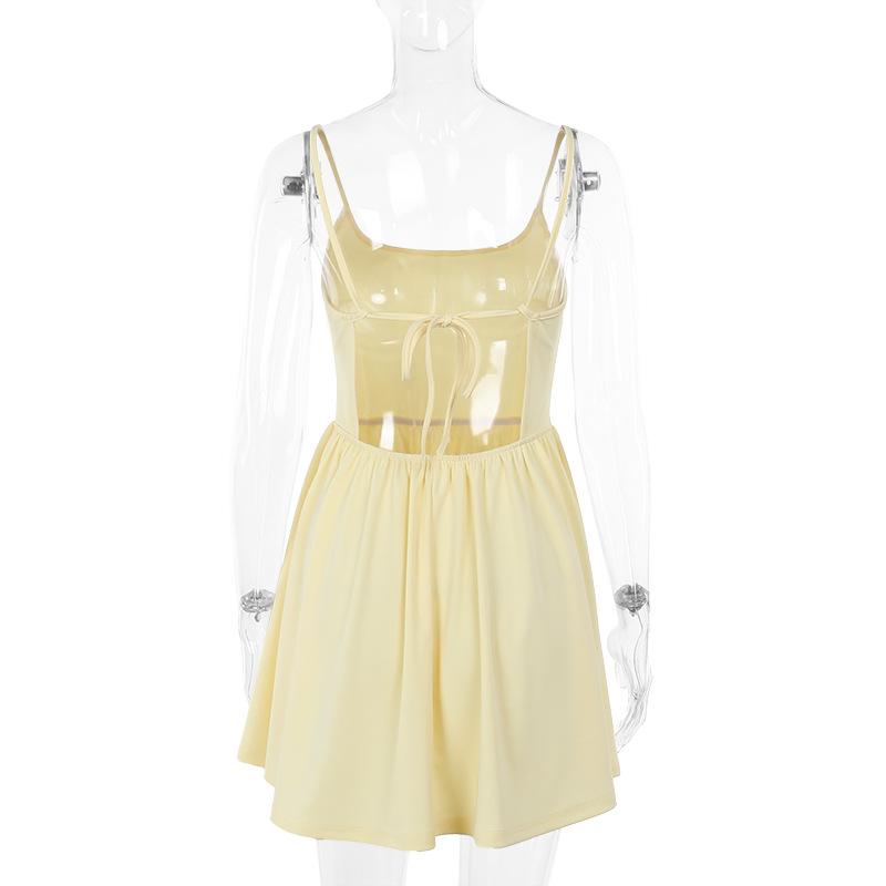 Осеннее платье Fresh Air Temperament Casual Slim-fit Halter Halter A Swing Dress Women
