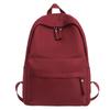 Solid Color Student Schoolbag Women Large Capacity College Style Backpack Men Travel Backpack