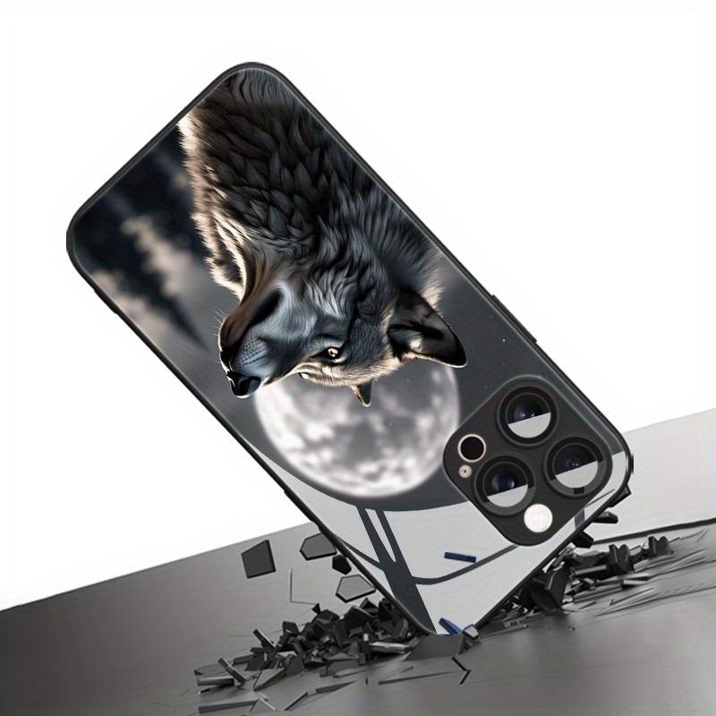 Креативная стеклянная чехол-накладка с рисунком Одинокого Волка Короля Для iphone 17 16 15 14 13 12 11 Pro Promax Plus Защита от падений