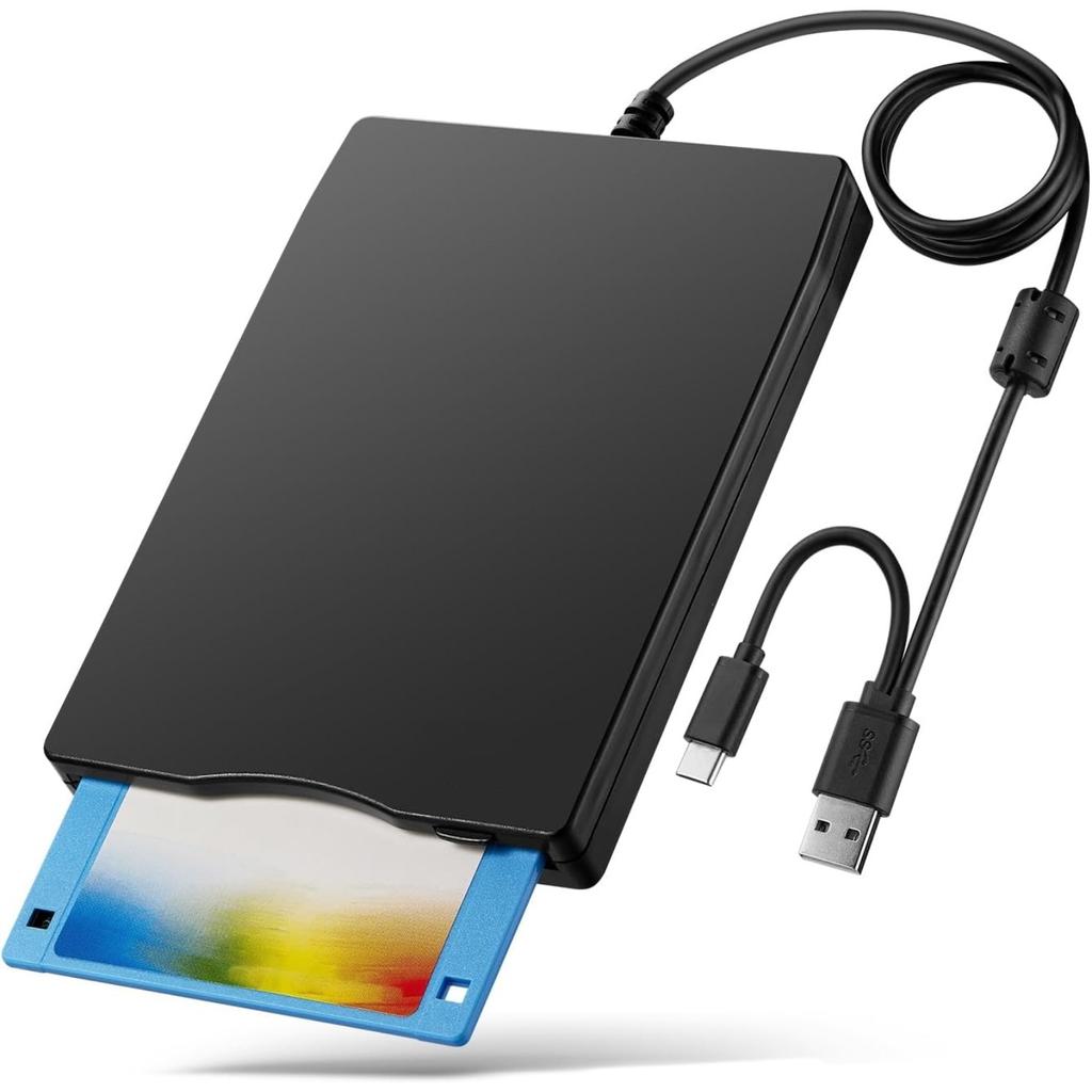Дисковод для дискет 3,5" 1,44 МБ FDD Внешний USB Дисковод для дискет для Windows 11/10/8/7/XP/Vista Mac PC Ноутбук Настольный компьютер