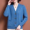 Fashion V-Neck Knitted Button Pockets Cardigan Sweater Women's Clothing Autumn Oversized Casual Tops All-match Coat