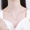 Sterling Silver S925 Moissanite Butterfly Necklace White Shell Clavicle Chain Plating Champagne Gold Necklace