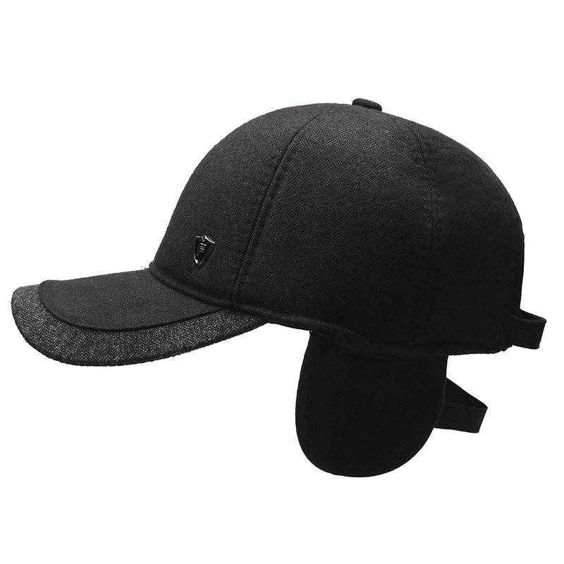 Men's Hat Winter Middle-Aged and Elderly Warm Baseball Cap Cotton Cap Outdoor Coldproof Ear Protection Cap