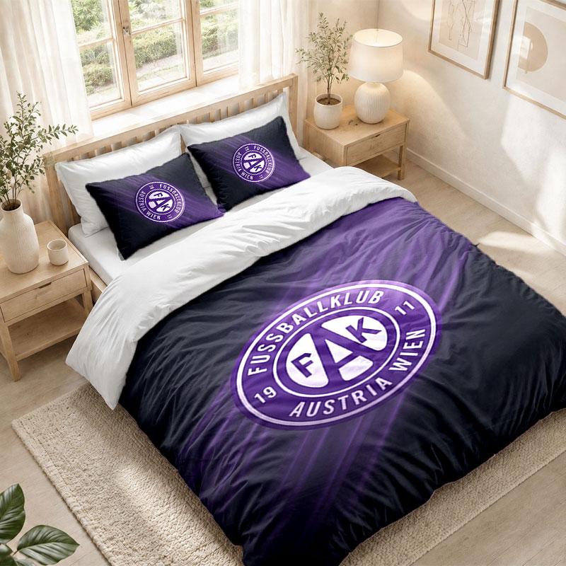 Bedding Set 1 Duvet Cover 2 Pillowcases Austria Wien FC Print Bedroom Home Decoration