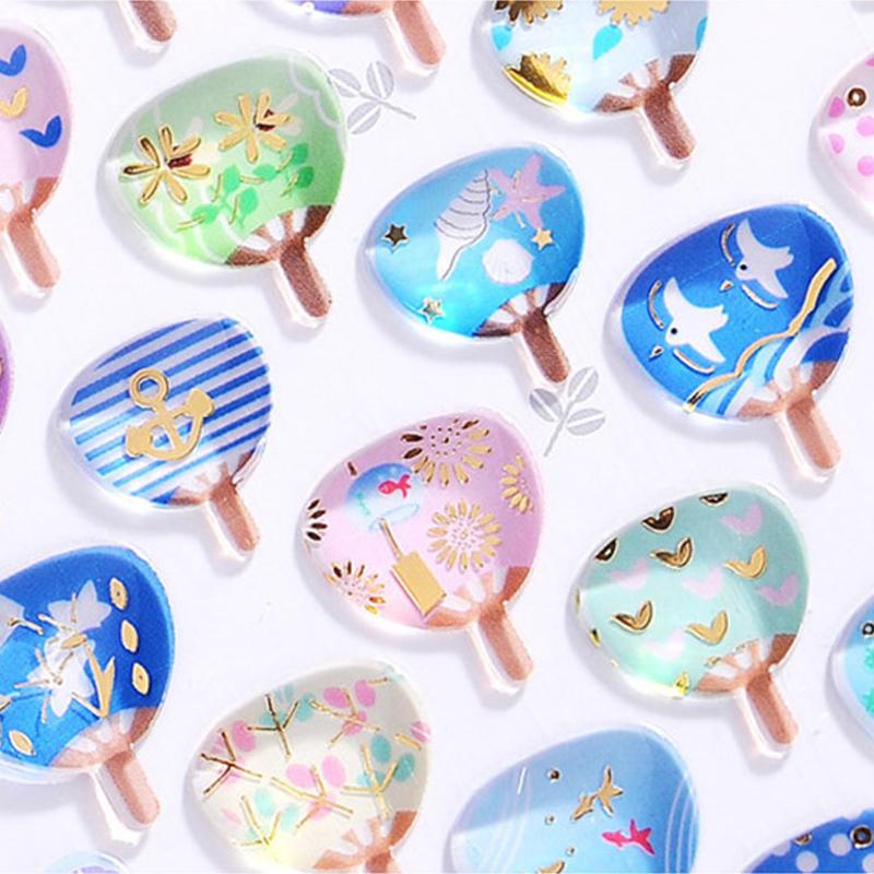 Fun Fantasy Cartoon Stickers Bronzing 3D Environmental Protection Mobile Phone Diary Handbook Sticker Material Children Gifts