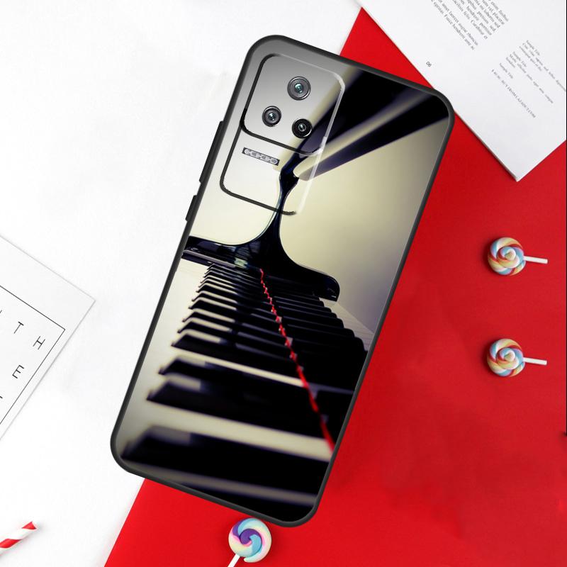 Чехол-клавиатура с дизайном клавиш пианино для Xiaomi 13T 11T 12T 14T Pro 13 14 15 Ultra POCO X7 Pro X3 X5 X6 F5 F6 M6 Pro
