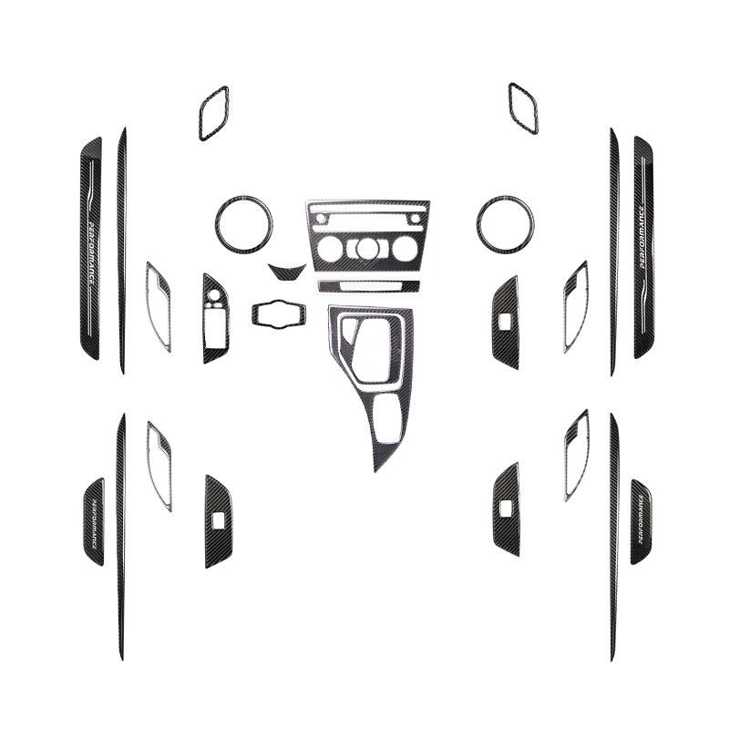 bftws1 For BMW X1 E84 2011-2015 Carbon Fiber Center Console Gear CD Door Panel Trim Sticker Decoration Car Interior Tuning Accessories