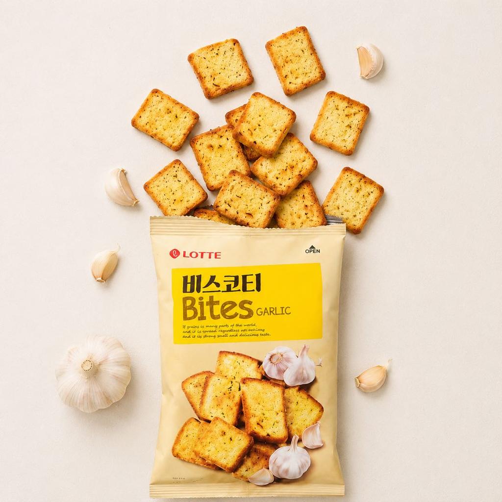 Lotte Поджаренные ломтики хлеба Повседневные закуски 70г 3 вкуса 6 упаковок