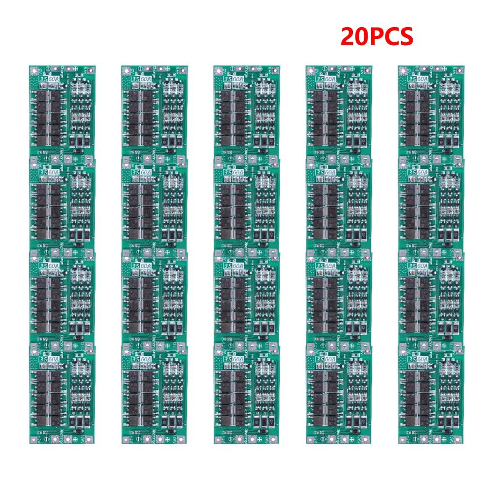 Плата защиты зарядного устройства литий-ионного аккумулятора 3S/4S 5A 10A 20A 40A 60A BMS для двигателя дрели со стандартным/усиленным/балансирующим
